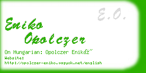 eniko opolczer business card